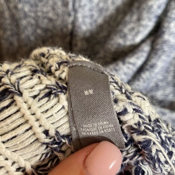 Aerie-blue and white open cardigan with fringe- Size medium - Picture 11 of 13